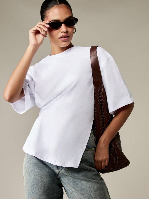 missguided MISSGUIDED Oversized Boxy T-Shirt With Crew Neck
