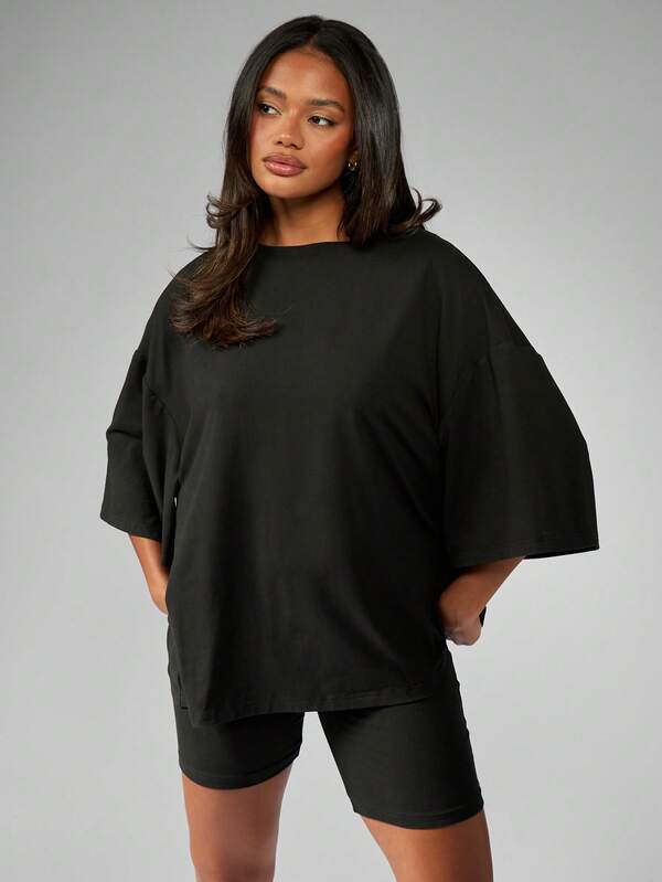 Missguided MISSGUIDED Oversized Casual Lounge Activewear Two-Piece Set