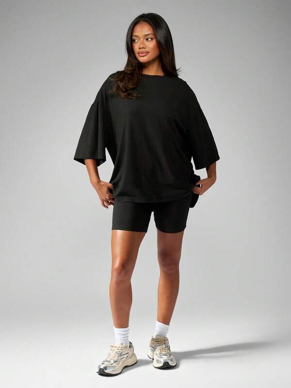 Missguided MISSGUIDED Oversized Casual Lounge Activewear Two-Piece Set