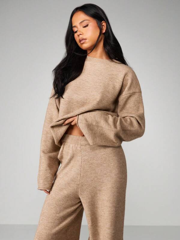 Missguided MISSGUIDED Oversized Chunky Knit Co Ord Set