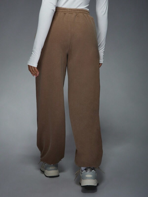 Missguided MISSGUIDED Oversized Cozy Fleece Sweatpants With Side Pockets