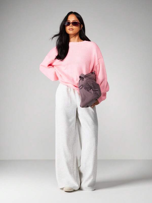 Missguided MISSGUIDED Oversized Crew Neck Knit Sweater