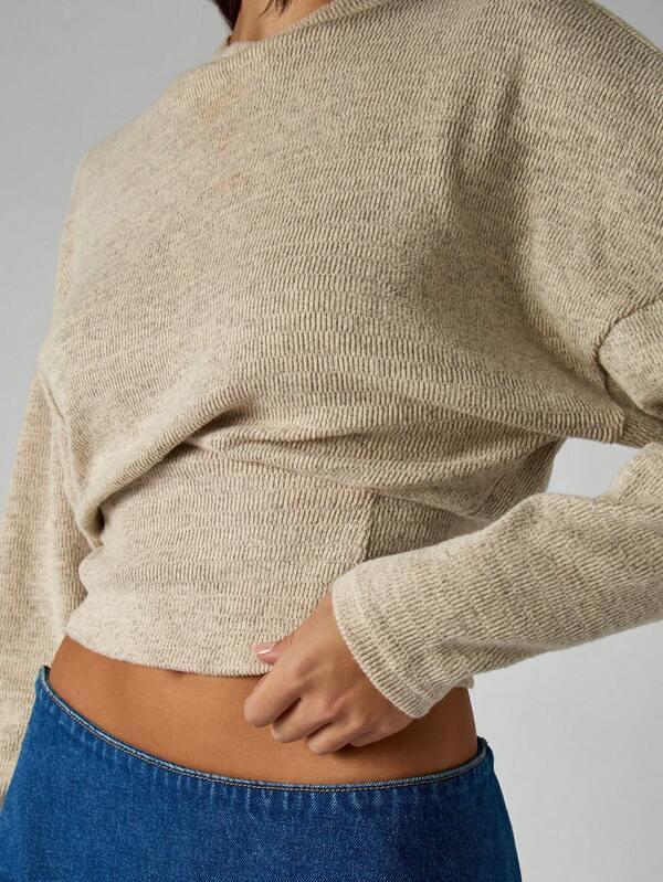 Missguided MISSGUIDED Oversized Crew Neck Knit Sweater