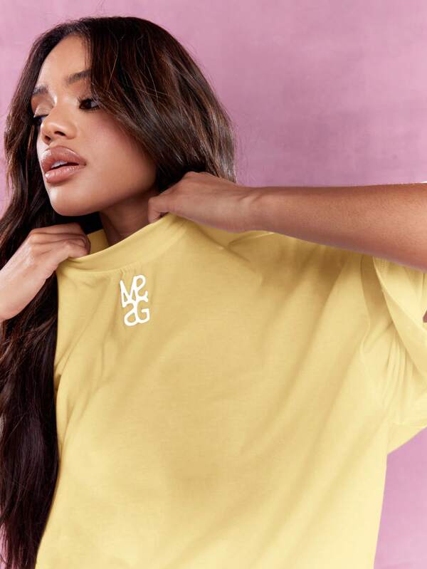 Missguided MISSGUIDED Oversized Drop Shoulder Comfort Fit Basic Essential T-Shirt