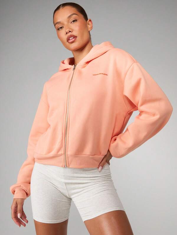 missguided MISSGUIDED Oversized Full Zip Hoodie With Centre Pocket