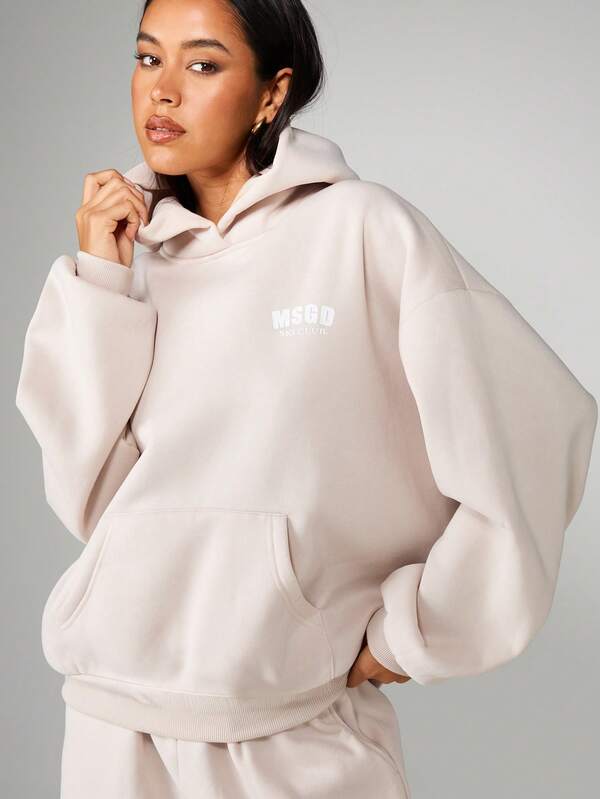 missguided MISSGUIDED Oversized Graphic Hoodie With Drawstring