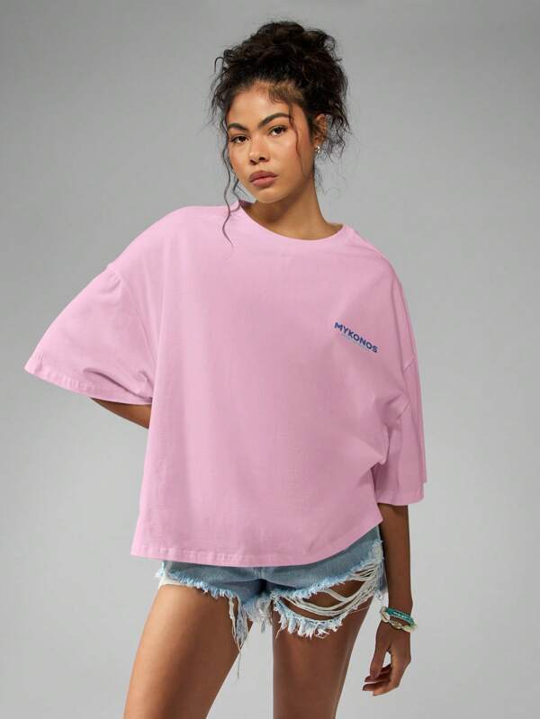 Missguided MISSGUIDED Oversized Graphic Print T Shirt
