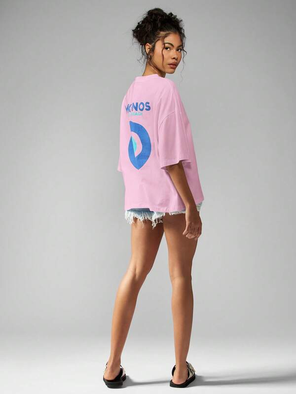 Missguided MISSGUIDED Oversized Graphic Print T Shirt