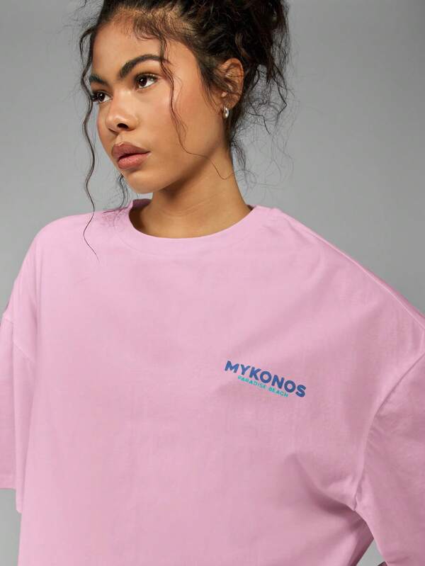 Missguided MISSGUIDED Oversized Graphic Print T Shirt