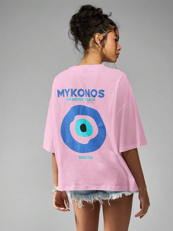 missguided MISSGUIDED Oversized Graphic Print T Shirt
