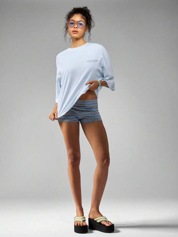 Missguided MISSGUIDED Oversized Graphic T Shirt With Lemonade Print
