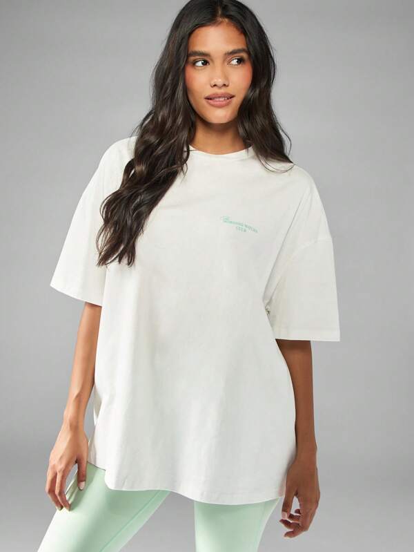 missguided MISSGUIDED Oversized Graphic T-Shirt With Matcha Club Print