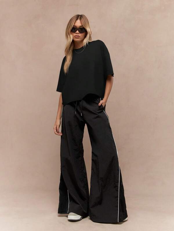 Missguided MISSGUIDED Oversized Heavy Loopback Casual T-Shirt