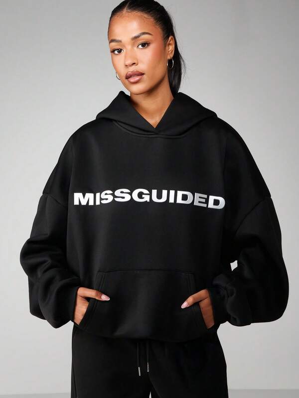 Missguided MISSGUIDED Oversized Hoodie With Front Pocket