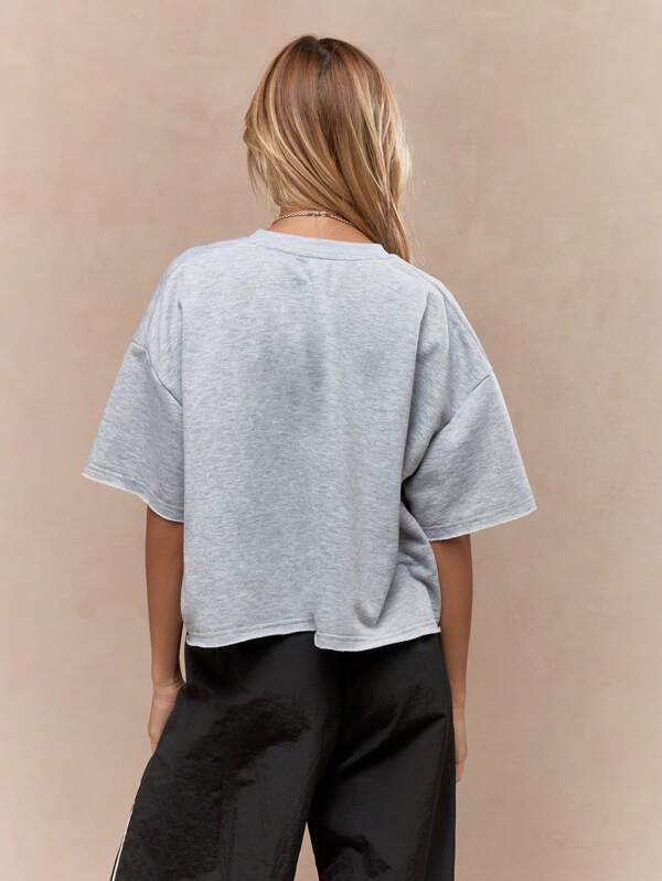 Missguided MISSGUIDED Oversized Jersey T Shirt With Crew Neck