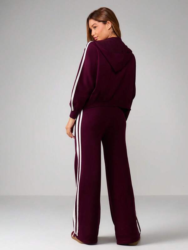 Missguided MISSGUIDED Oversized Knitted Hoodie And Wide Leg Pants Co-Ord