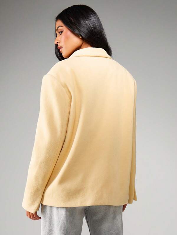 Missguided MISSGUIDED Oversized Lapel Blazer With Open Front