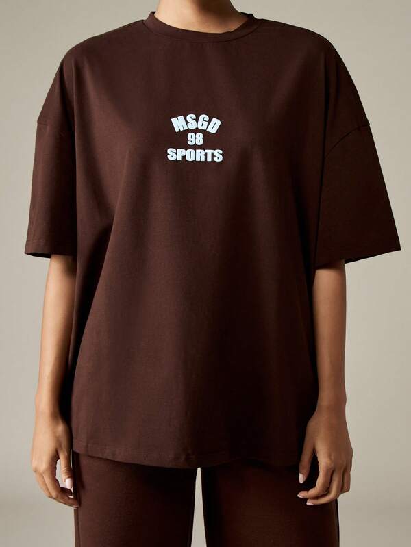 Missguided MISSGUIDED Oversized Logo T-Shirt With Short Sleeves