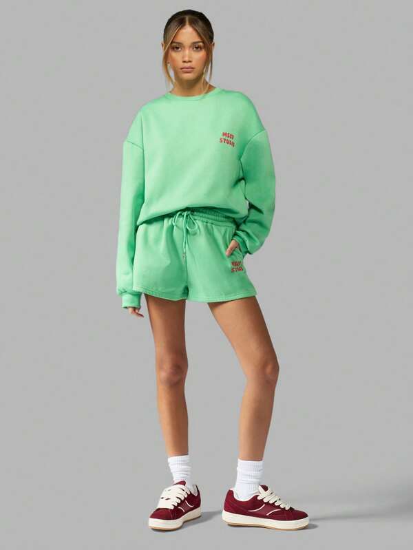 Missguided MISSGUIDED Oversized Longline Graphic Sweatshirt