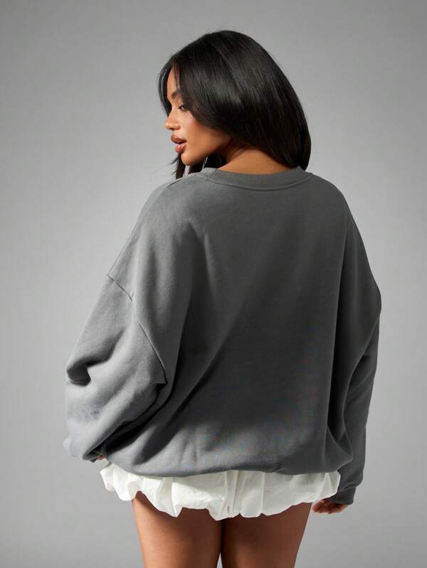 Missguided MISSGUIDED Oversized Michigan Graphic Sweatshirt