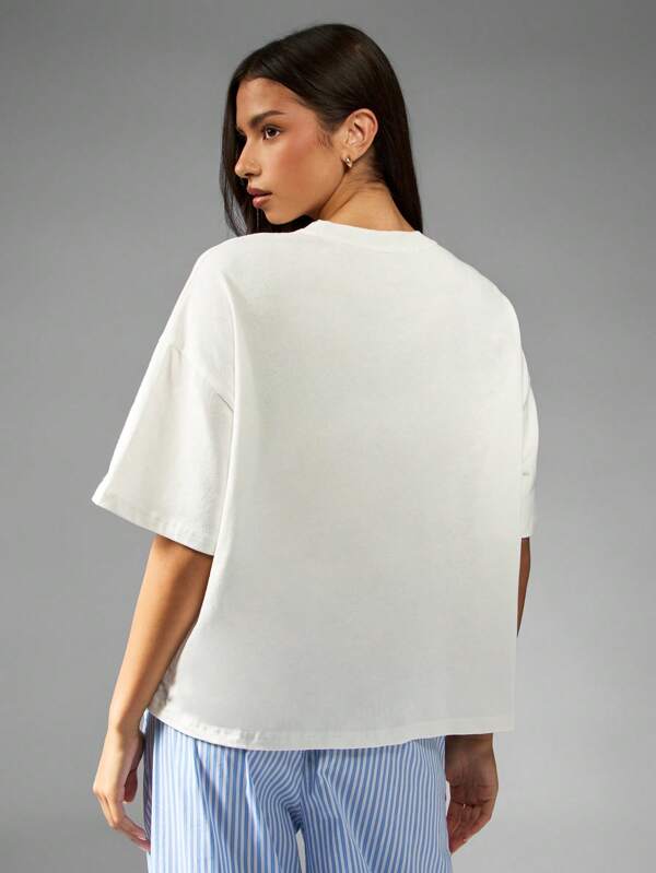 Missguided MISSGUIDED Oversized Penny Lane Graphic Print T-Shirt