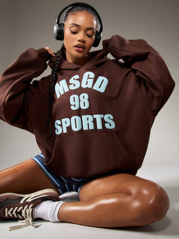 missguided MISSGUIDED Oversized Pullover Hoodie With Drawstring