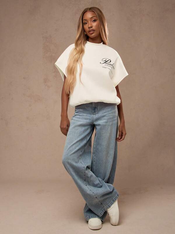 missguided MISSGUIDED Oversized Sleeveless Comfort Sweatshirt Top