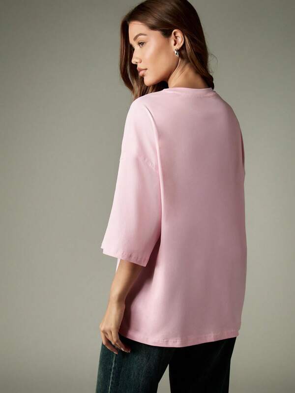 Missguided MISSGUIDED Oversized Spicy Club Print T-Shirt