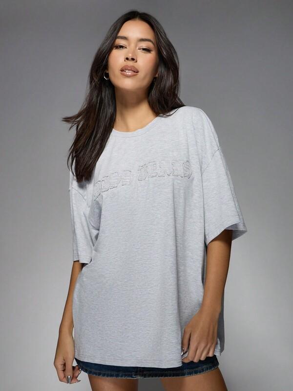 Missguided MISSGUIDED Oversized T-Shirt With Applique Graphic Unisex