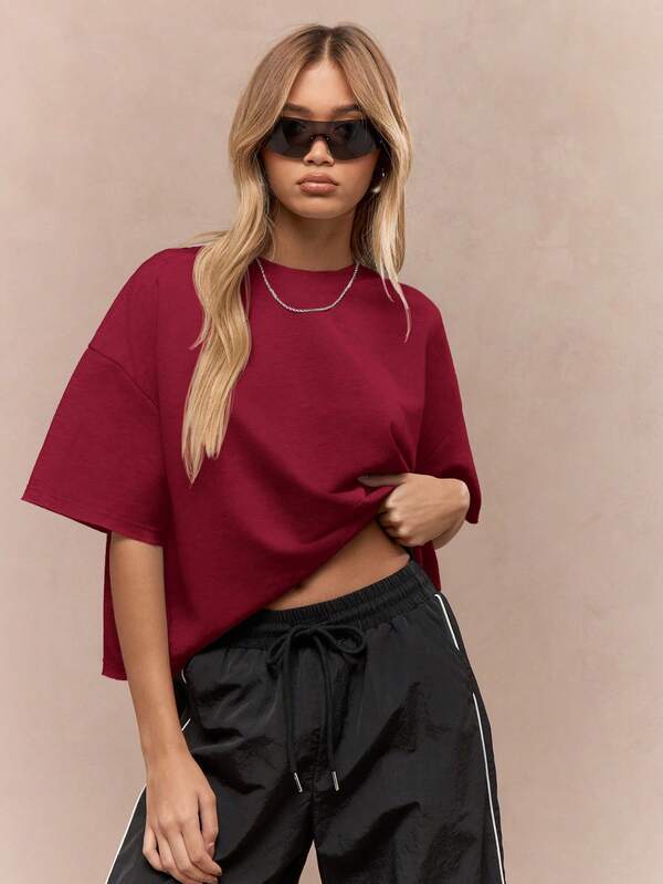missguided MISSGUIDED Oversized T Shirt With Dropped Shoulders