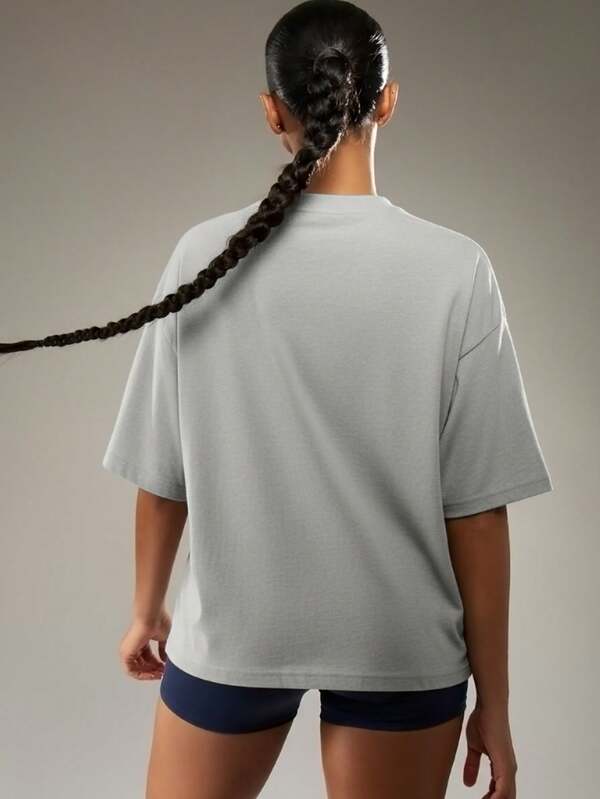 Missguided MISSGUIDED Oversized Tee With Chest Stripe Logo