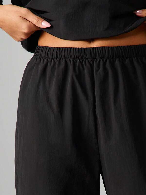 Missguided MISSGUIDED Oversized Track Pants With Elastic Waistband