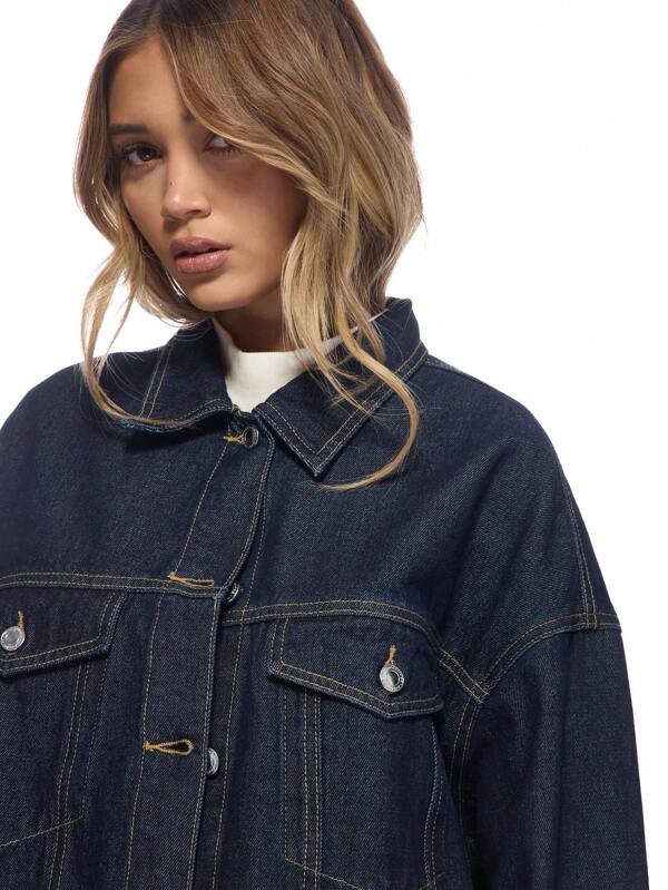 Missguided MISSGUIDED Oversized Trucker Denim Jacket