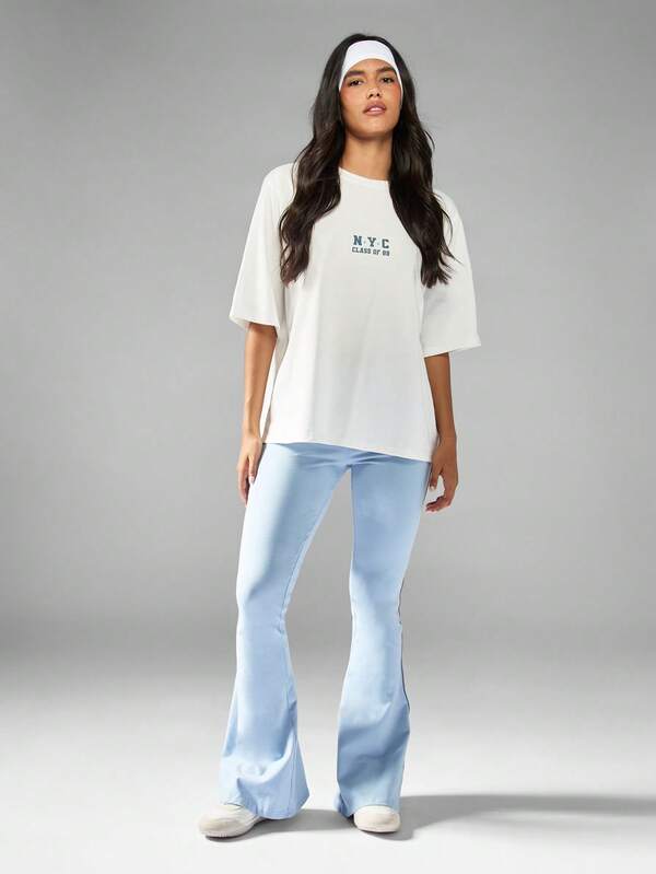 Missguided MISSGUIDED Oversized Vintage Style T-Shirt With NYC Print And Student Number
