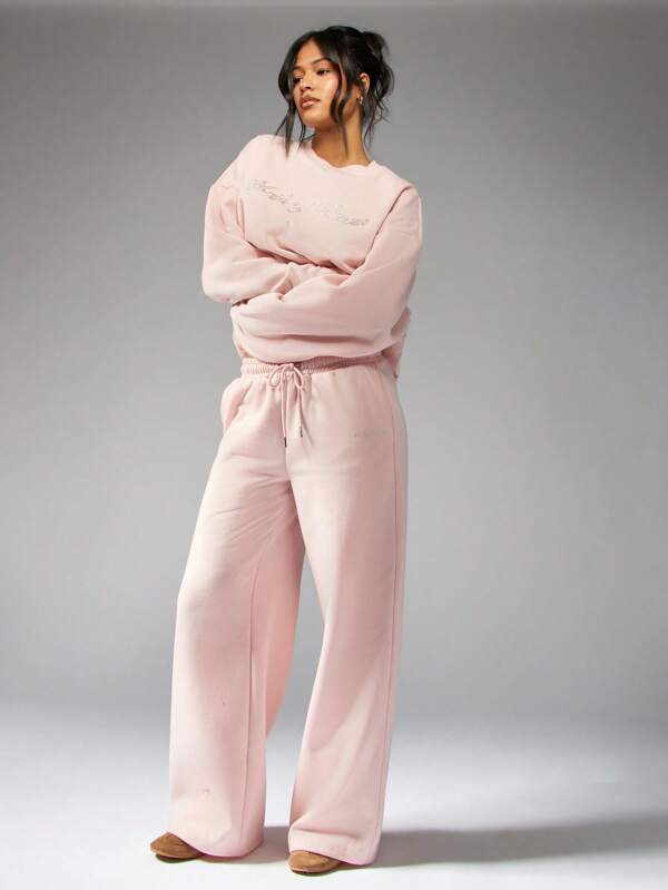 Missguided MISSGUIDED Oversized Wide Leg Cozy Soft Lounge Sweatpants