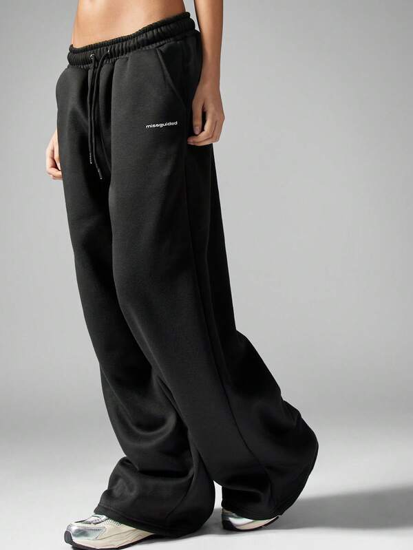 Missguided MISSGUIDED Oversized Wide Leg Jogger Pants Comfort Stretch