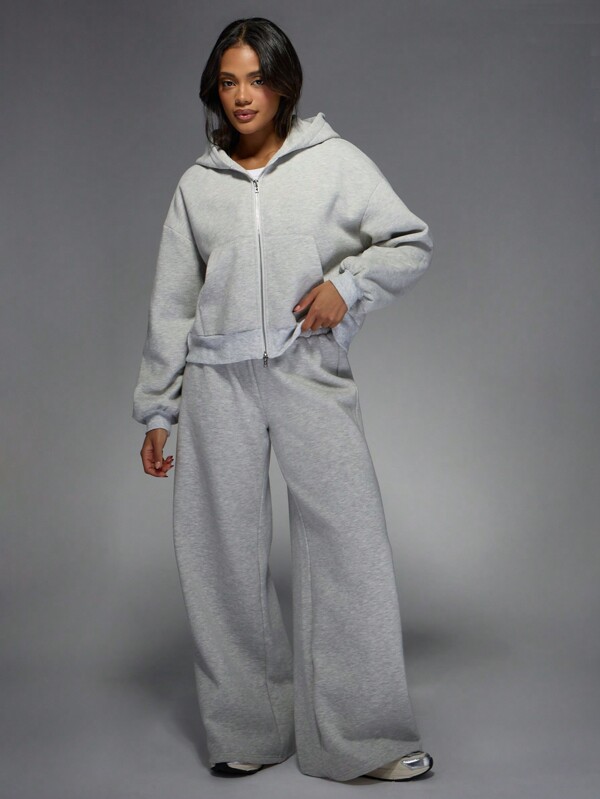 Missguided MISSGUIDED Oversized Wide Leg Sweatpants With Side Pockets