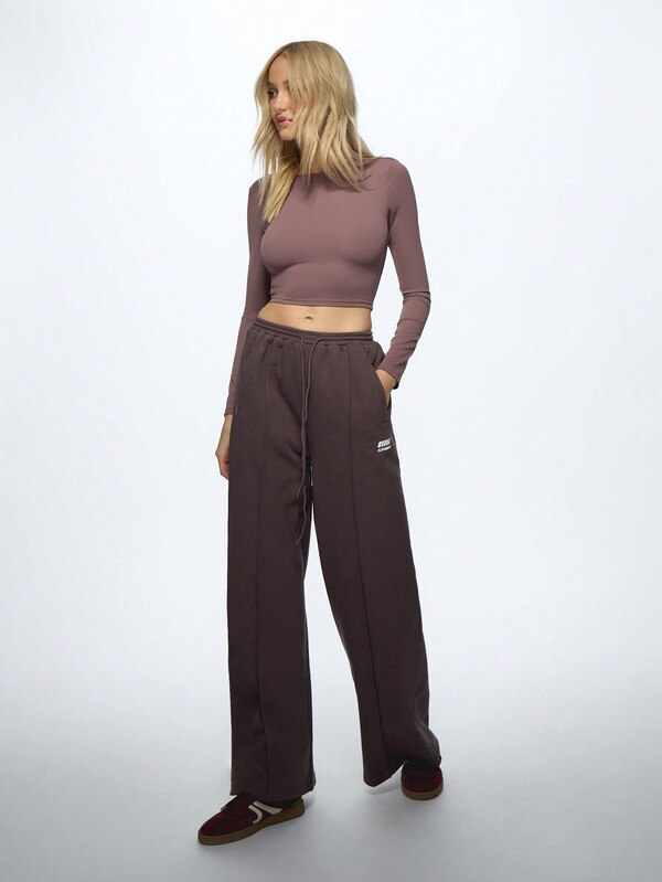 Missguided MISSGUIDED Pin Tuck Wide Leg Sweatpants For Women