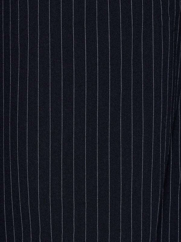 Missguided MISSGUIDED Pinstripe Peplum Blouse And Wide Leg Trouser Set