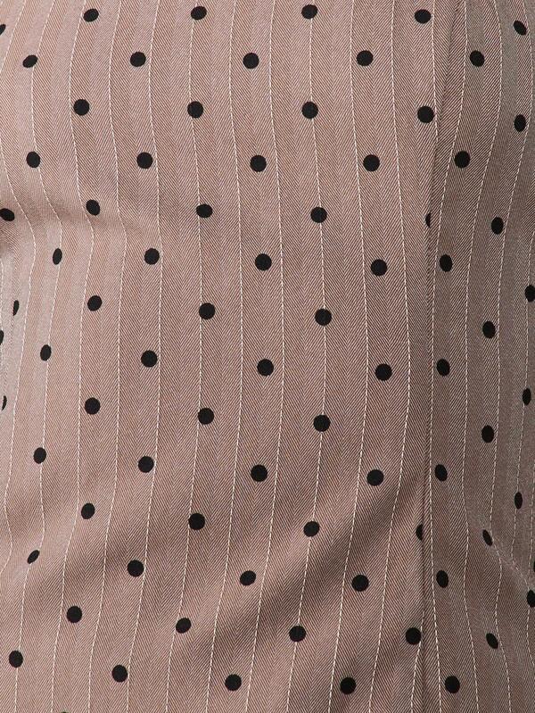 Missguided MISSGUIDED Pinstripe Polka Dot Bandeau Corset Top