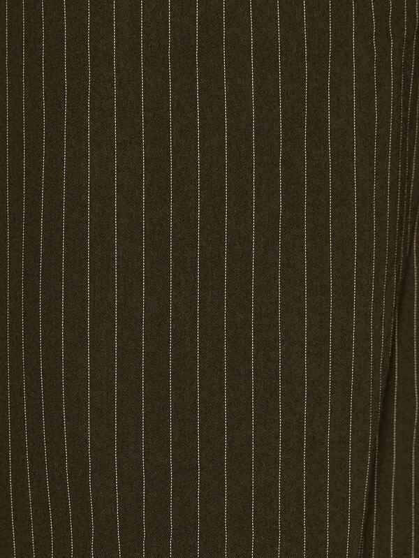 Missguided MISSGUIDED Pinstripe Wide Leg Ruched Top Two Piece Outfit