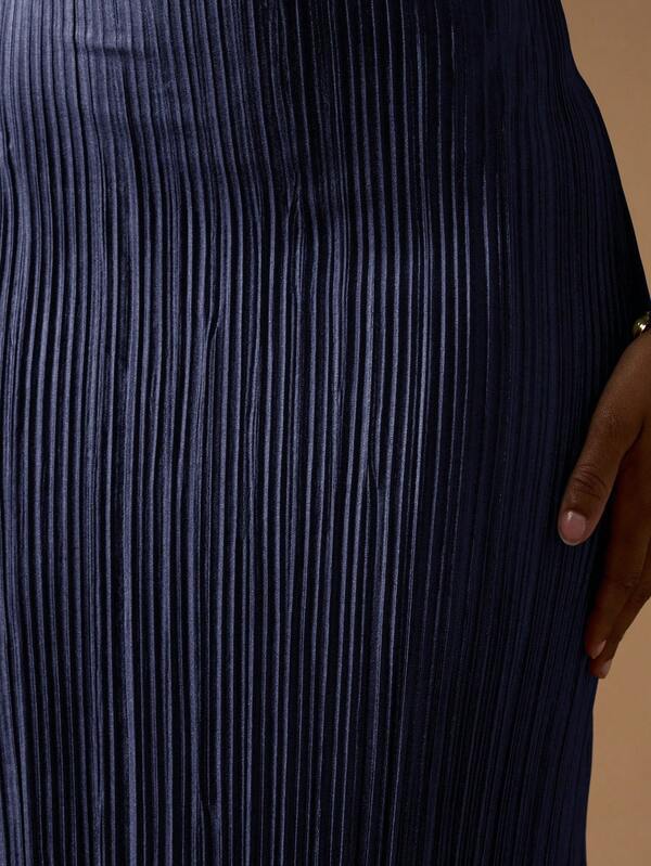 Missguided MISSGUIDED Plisse Maxi Dress With Strappy Shoulders And Cutout Detail