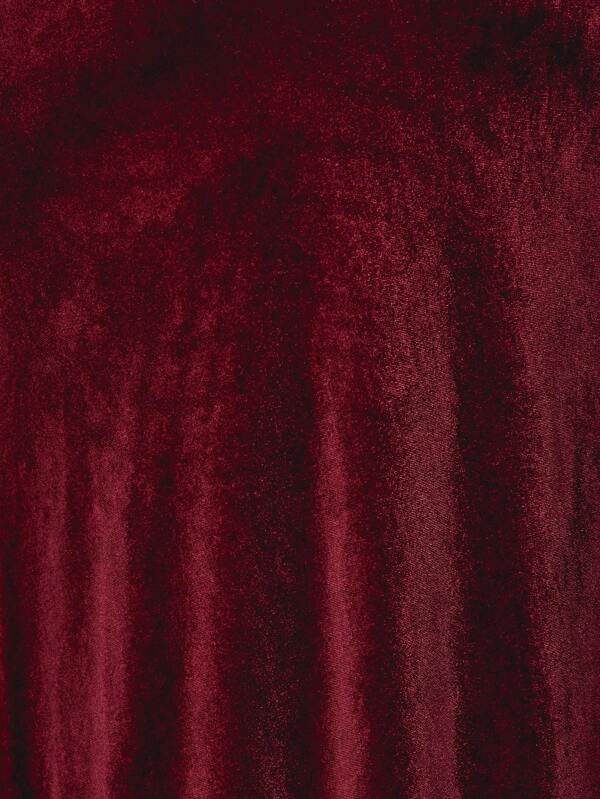 Missguided MISSGUIDED Plunging Velvet Maxi Dress With Side Split