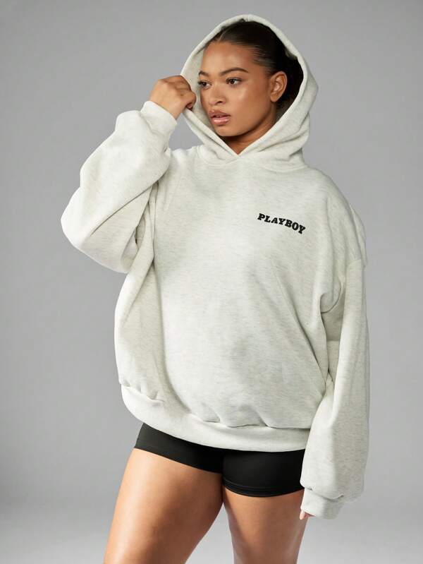 Missguided MISSGUIDED PLUS X Playboy Plus Size Retro Magazine Cover Graphic Sweatshirt