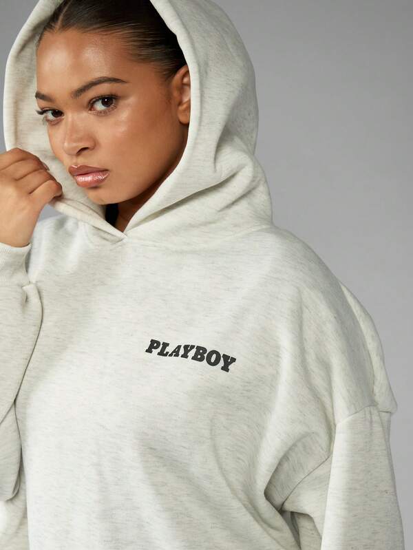 Missguided MISSGUIDED PLUS X Playboy Plus Size Retro Magazine Cover Graphic Sweatshirt