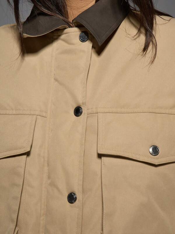 Missguided MISSGUIDED Premium Utility Cropped Winter Jacket
