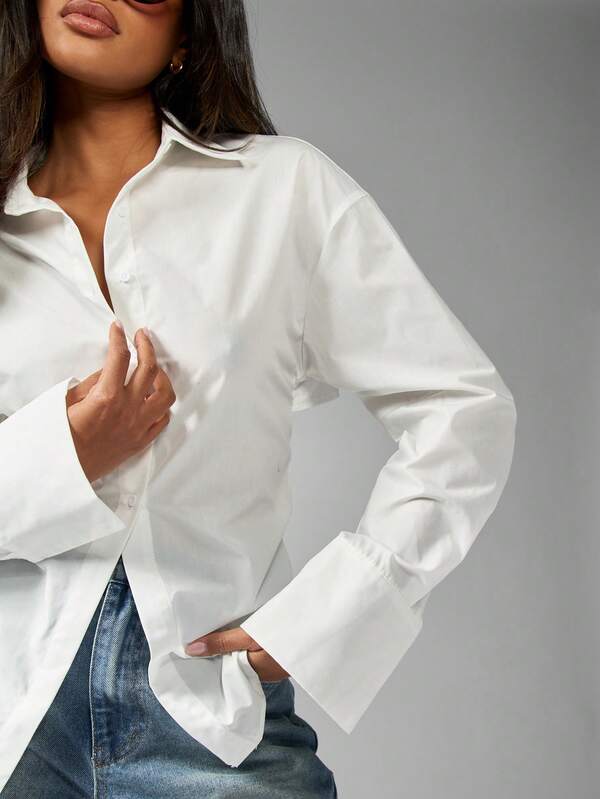 Missguided MISSGUIDED Professional Button-Down Collared Workwear Blouses