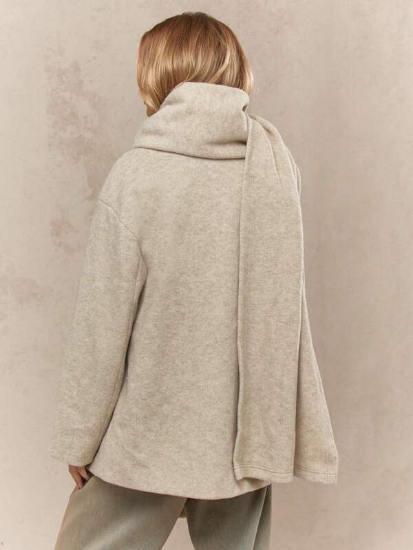 Missguided MISSGUIDED Professional Oversized Wool Blend Overcoat