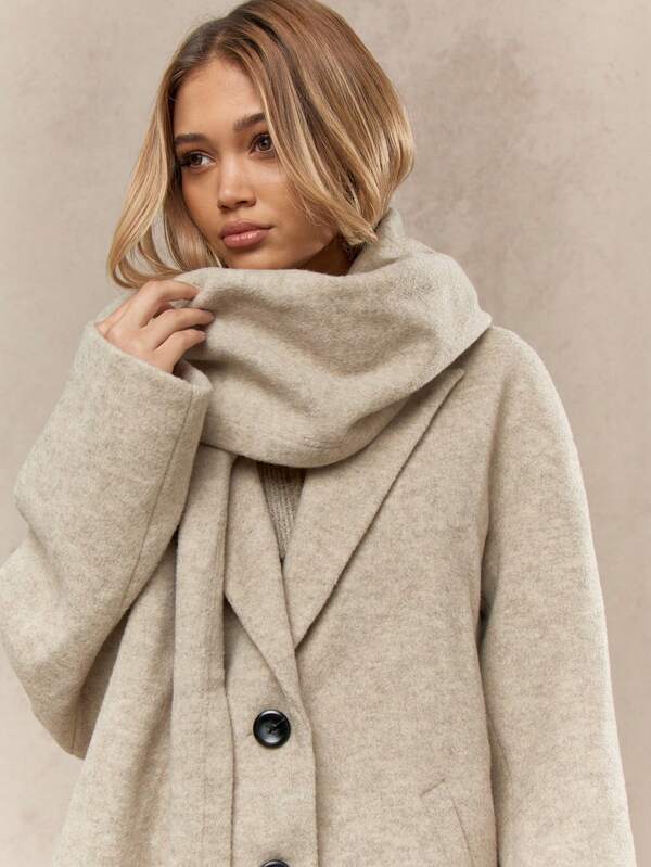 Missguided MISSGUIDED Professional Oversized Wool Blend Overcoat