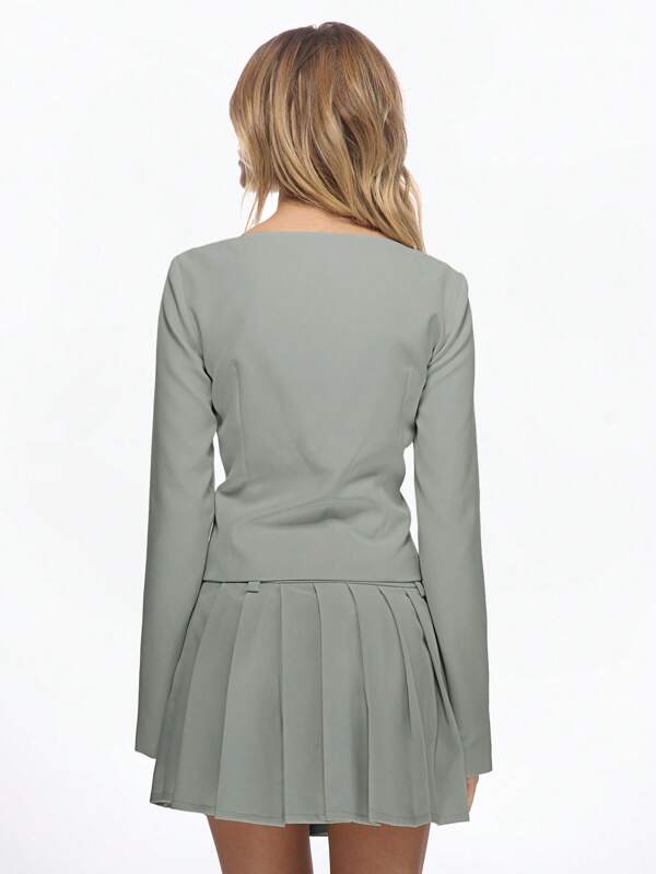 Missguided MISSGUIDED Professional Tailored Square Neck Blazer Top